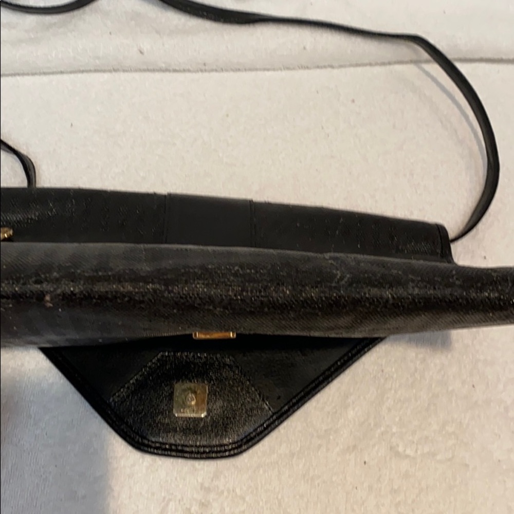 Vintage Fendi Black leather envelope bag - Picture 5 of 8
